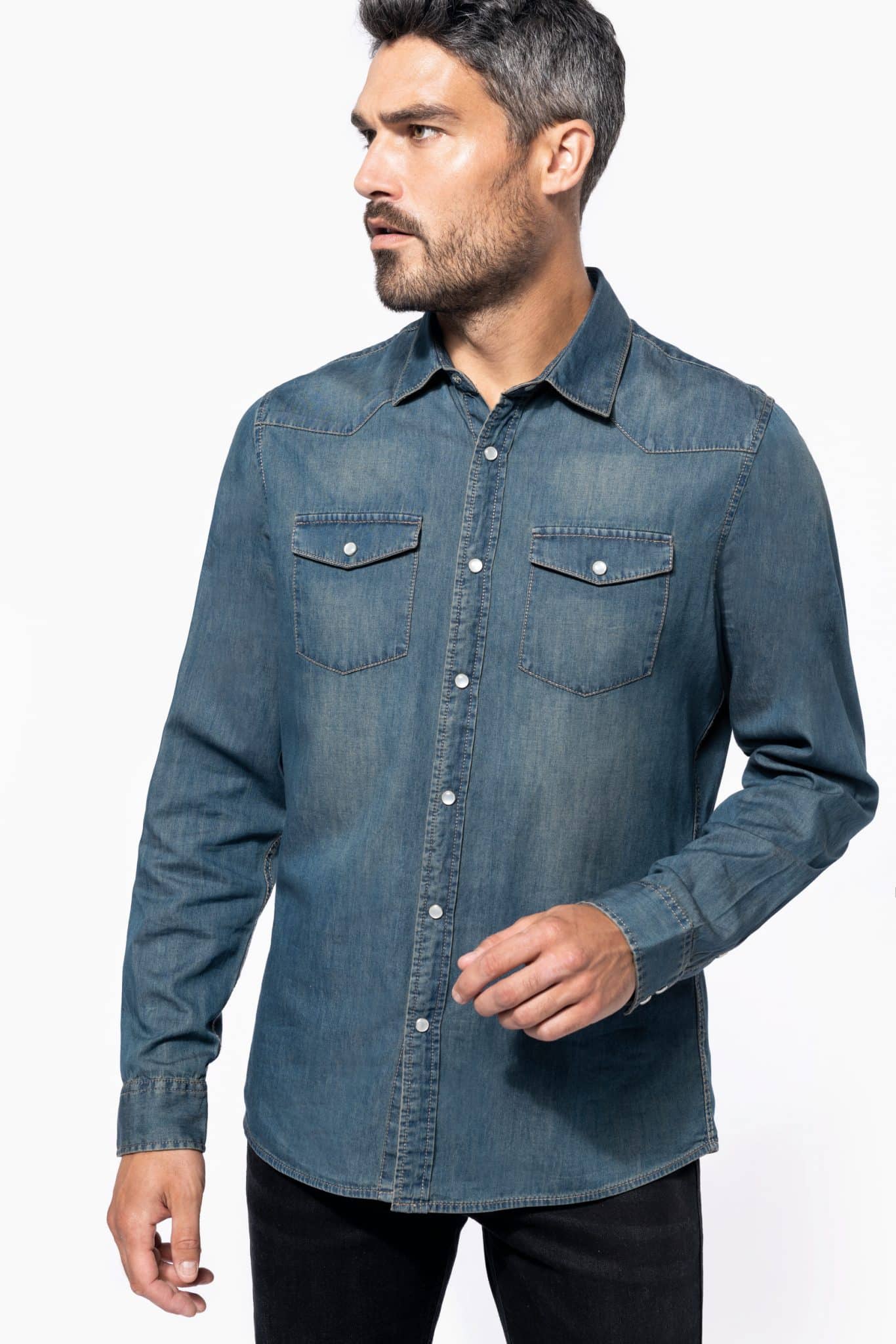 Miniature 1 pour Chemise denim manches longues