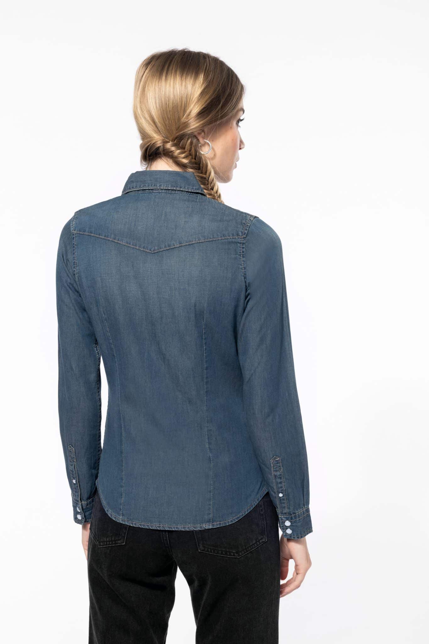 Miniature 2 pour Chemise denim manches longues femme