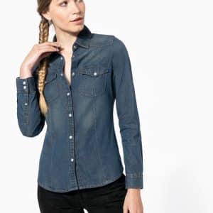 Visuel Chemise denim manches longues femme