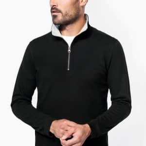 Visuel Trucker > sweat-shirt piqué col zippé homme