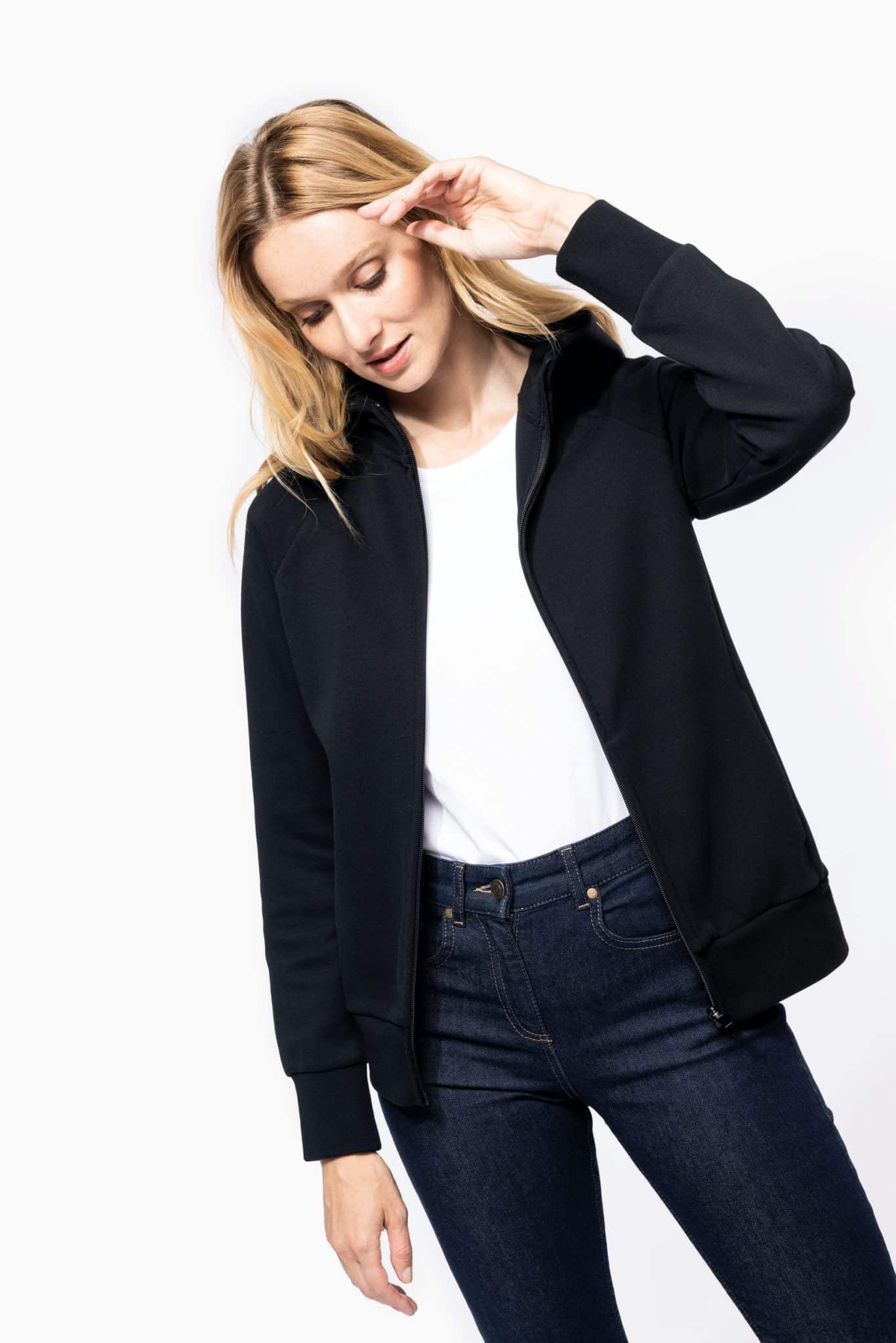 Miniature 4 pour Veste zippée à capuche femme