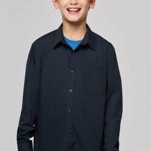Visuel Chemise popeline manches longues enfant