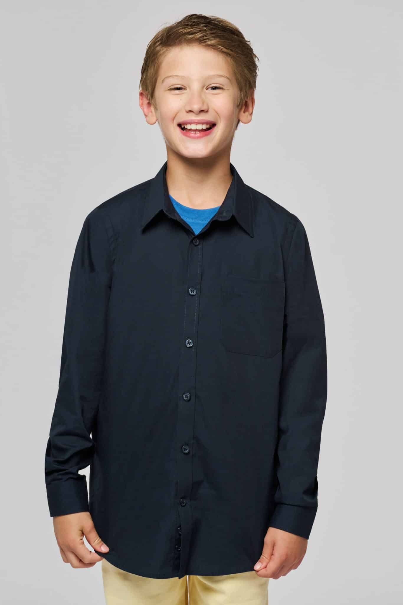 Miniature 1 pour Chemise popeline manches longues enfant