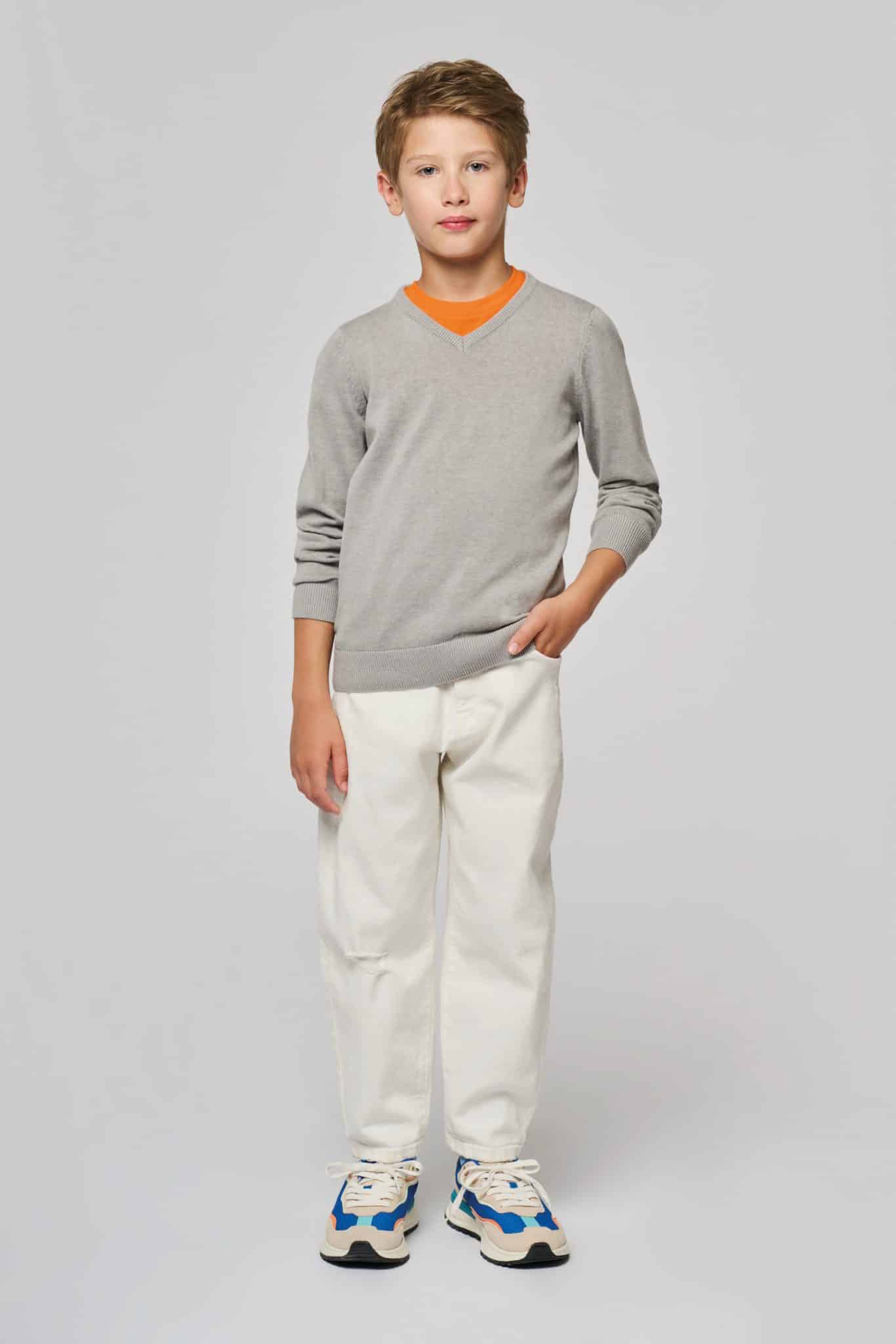 Miniature 3 pour Pull col V enfant