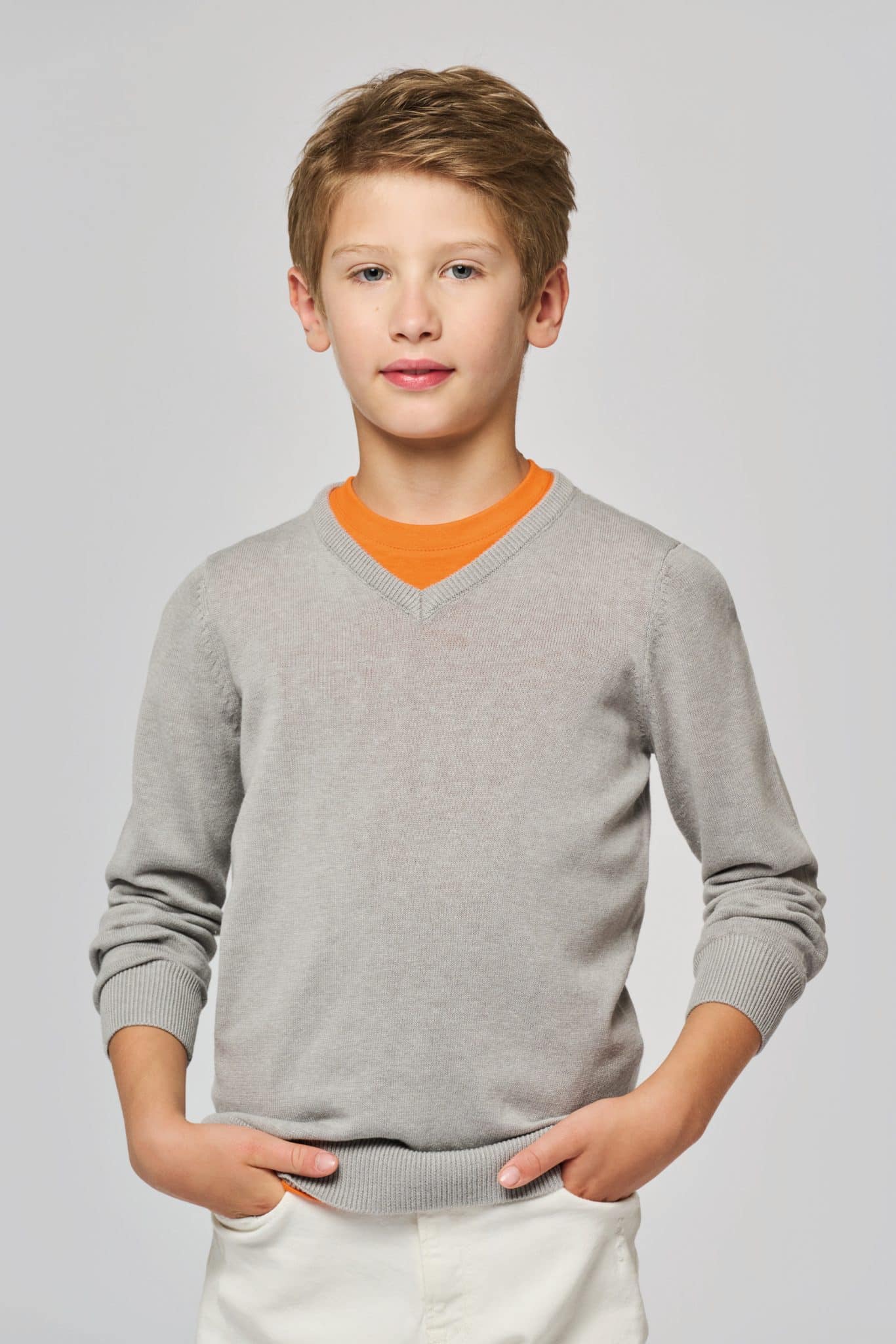 Miniature 1 pour Pull col V enfant