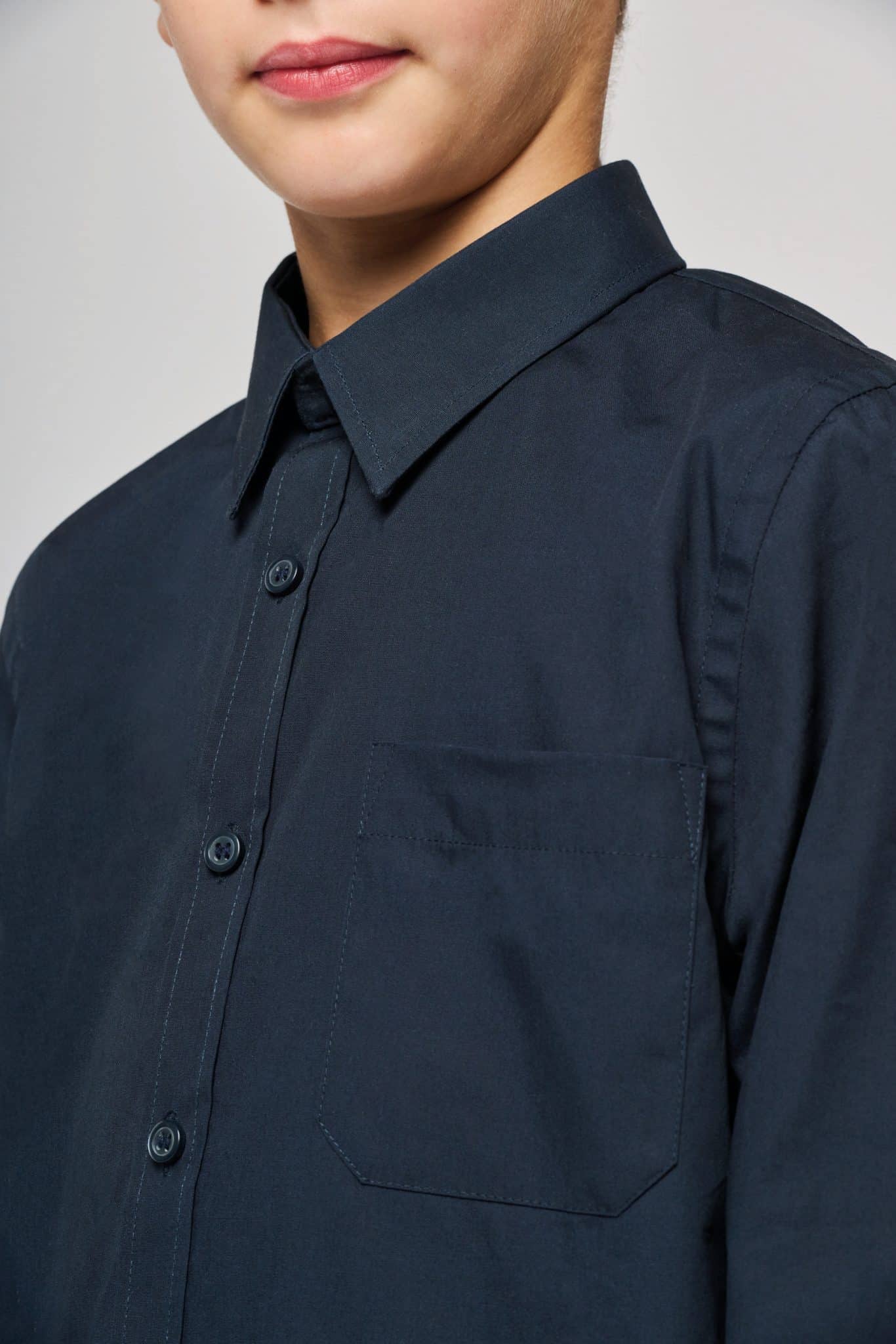 Miniature 5 pour Chemise popeline manches longues enfant