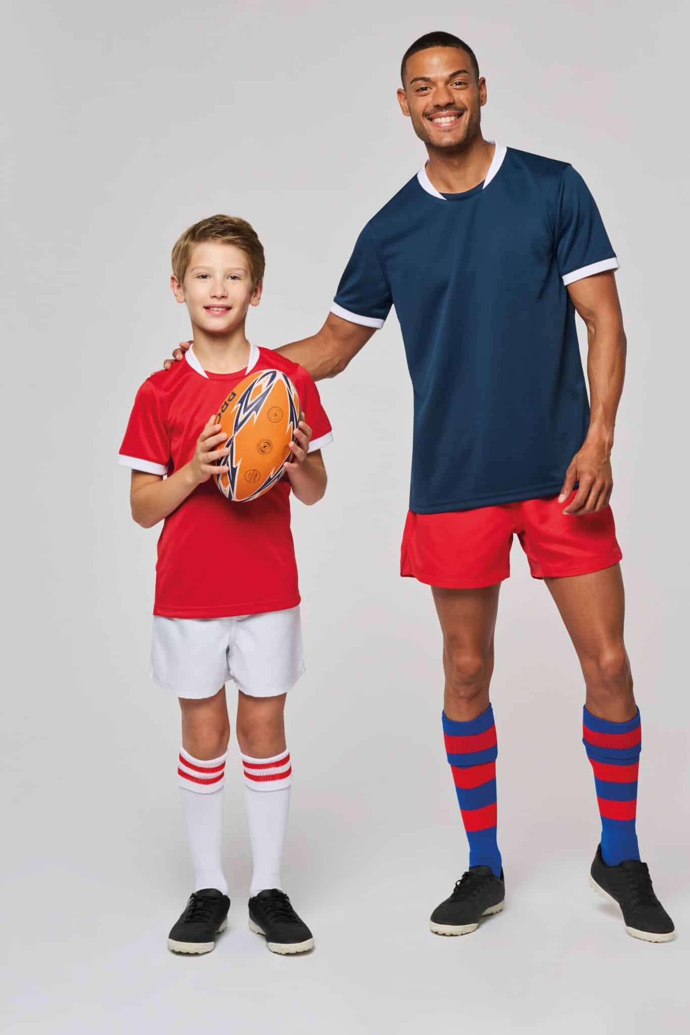 Miniature 6 pour Maillot de rugby manches courtes enfant