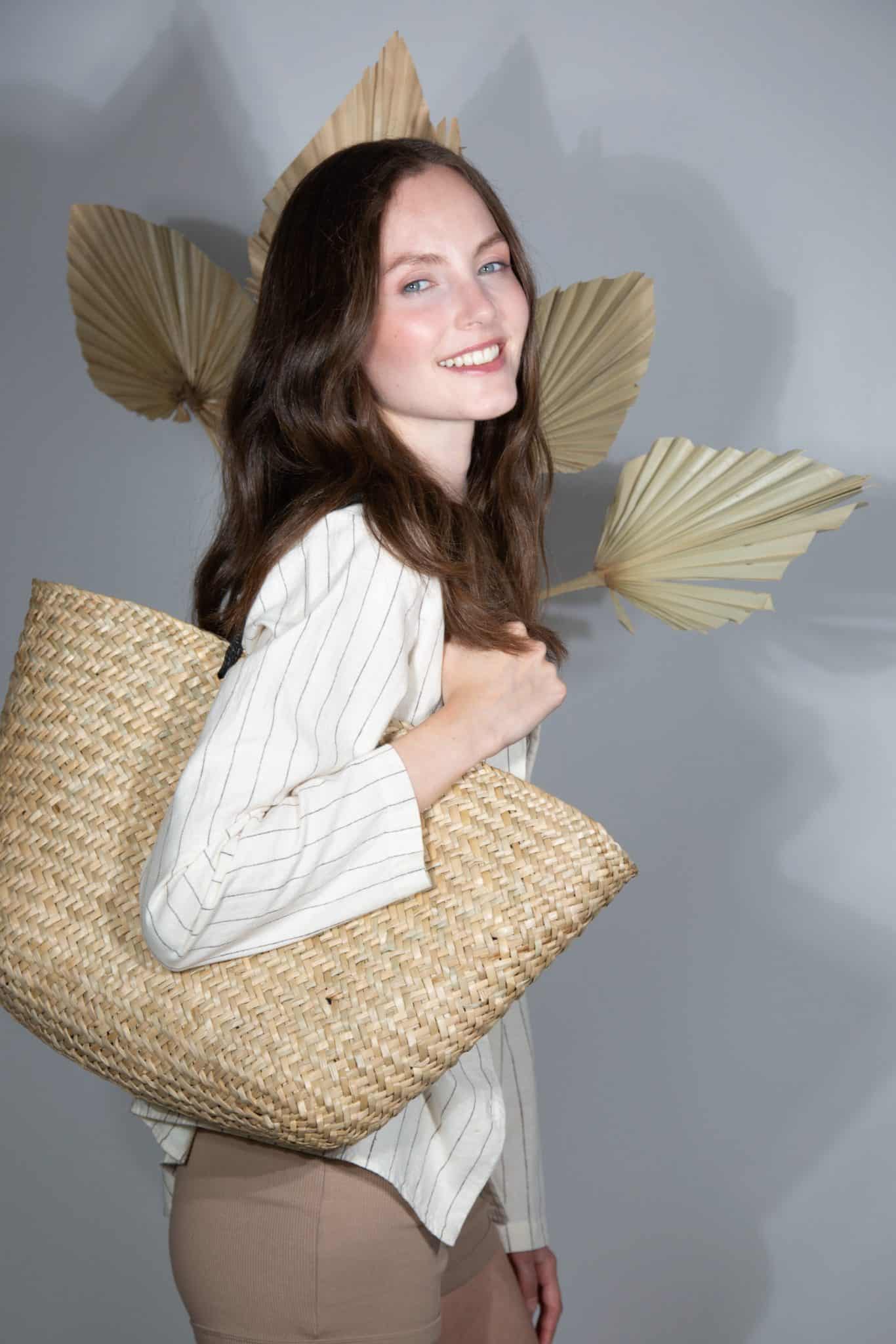 Miniature 2 pour Panier shopping en paille