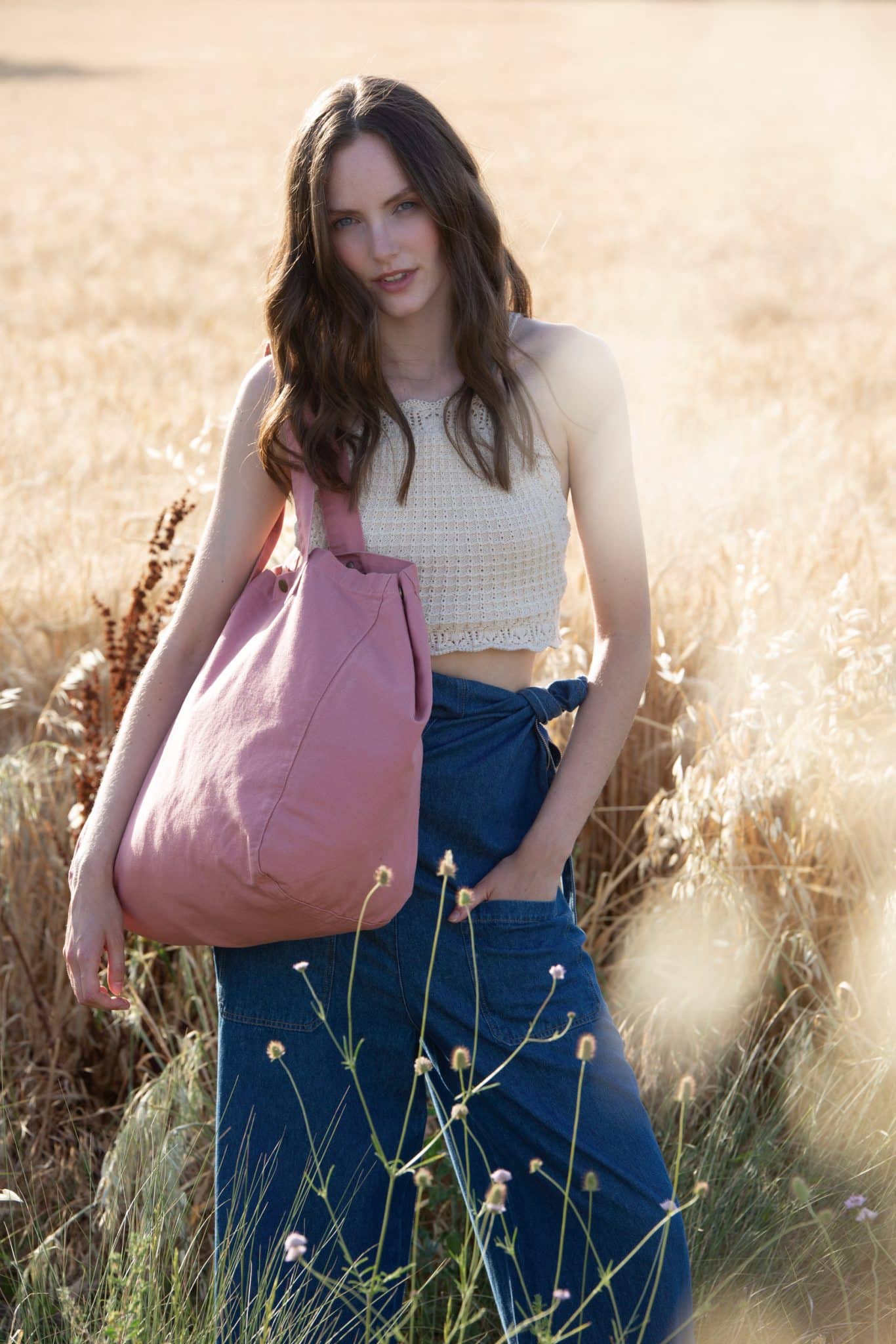 Miniature 1 pour Sac de shopping en coton délavé