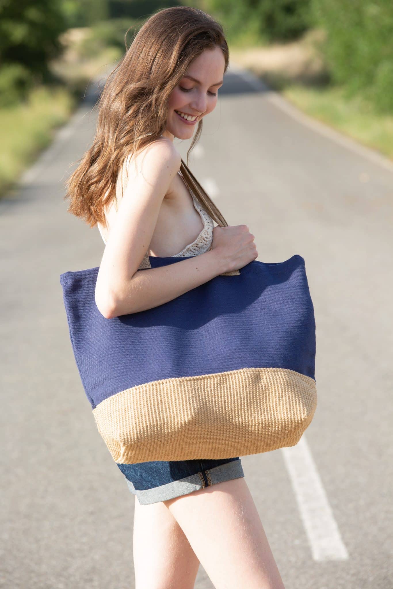 Miniature 1 pour Sac de shopping fourre-tout esprit rustique