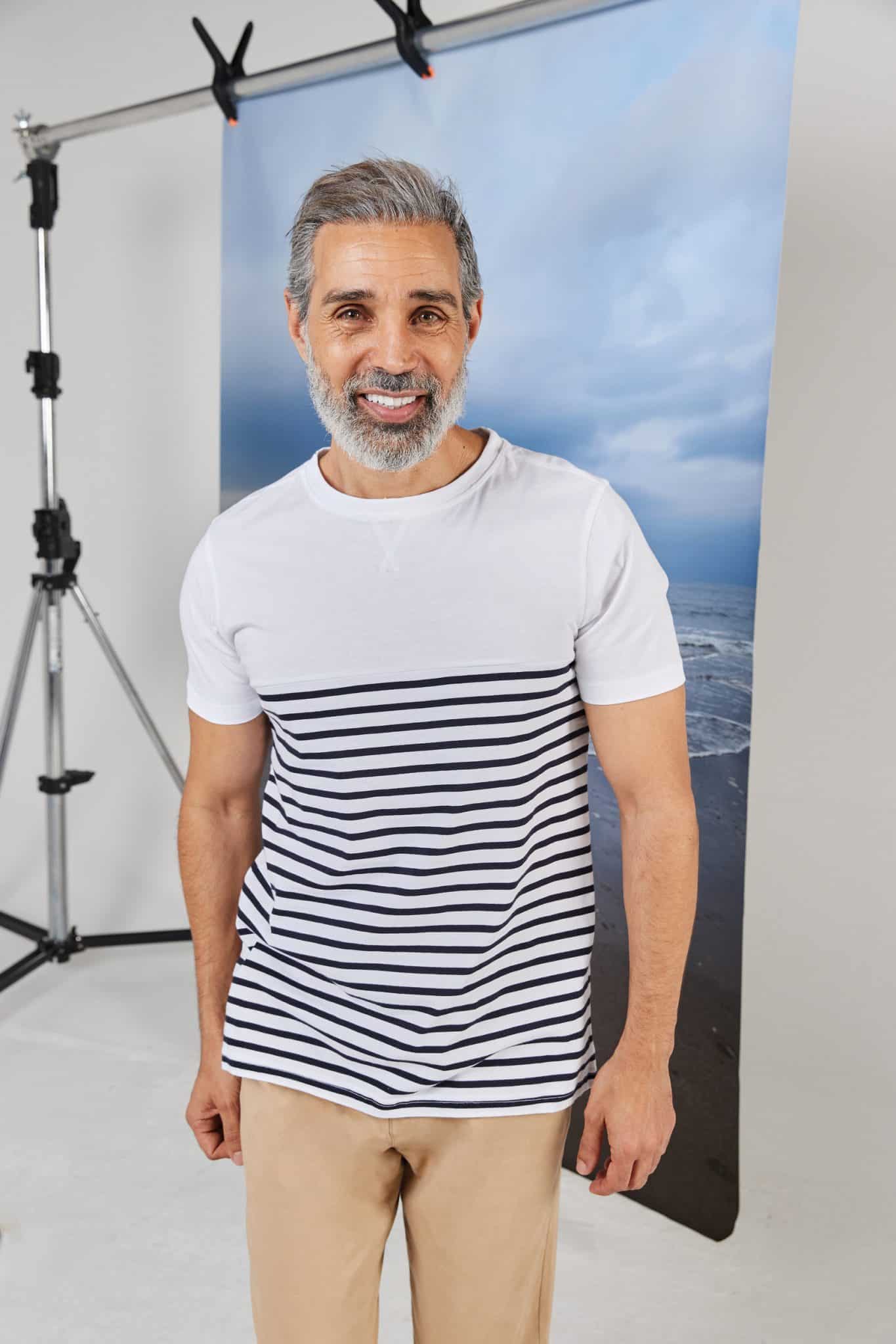 Miniature 4 pour T-shirt breton à manches courtes