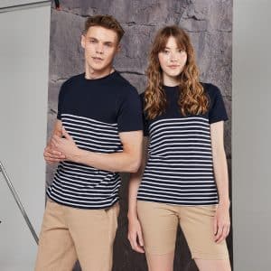 Visuel T-shirt breton à manches courtes