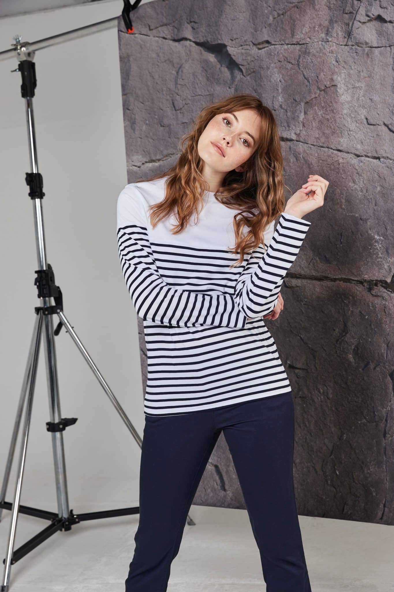 Miniature 4 pour T-shirt breton à manches longues
