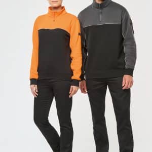 Visuel Sweat-shirt écoresponsable col zippé unisexe