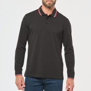 Visuel Polo maille piquée manches longues homme