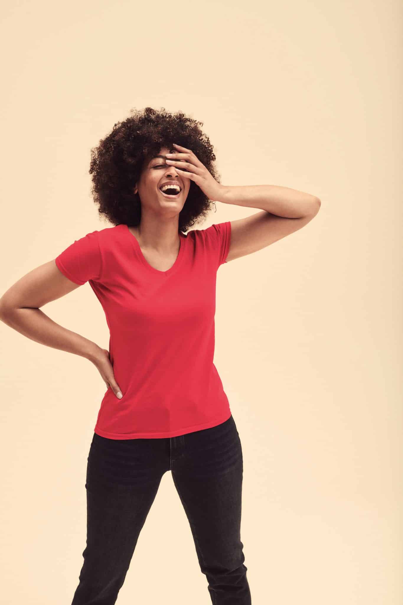 Miniature 1 pour T-shirt femme col v Valueweight (61-398-0)