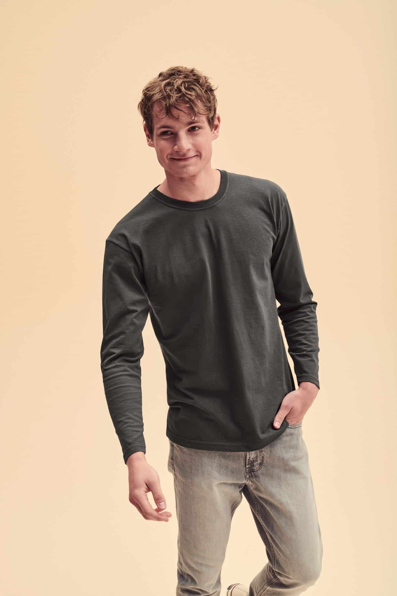 Miniature 1 pour T-shirt homme manches longues Valueweight (61-038-0)