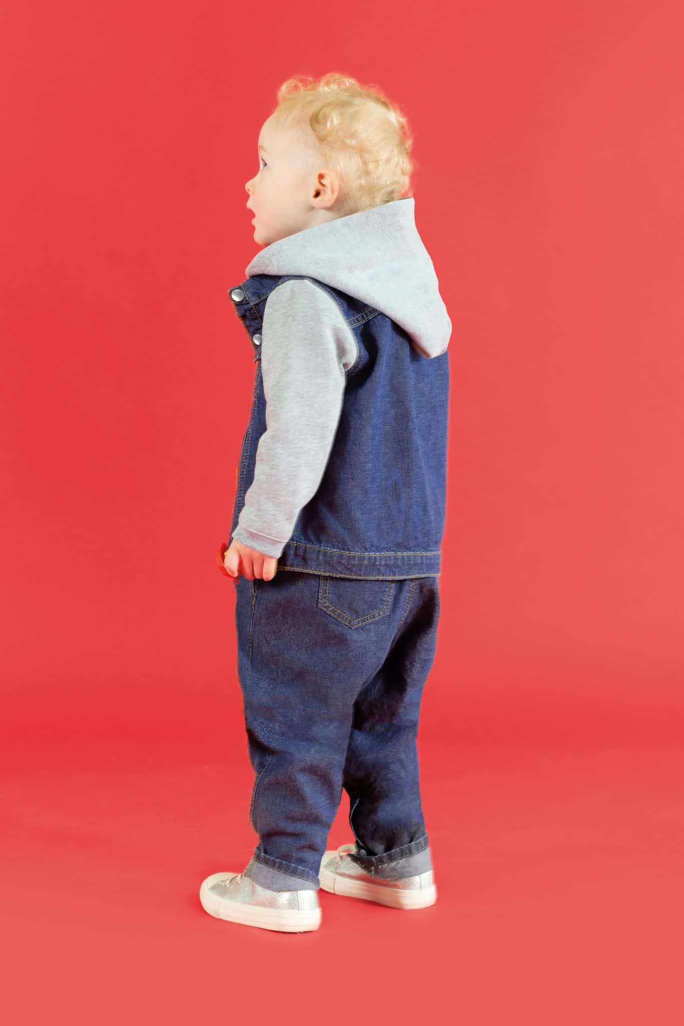 Miniature 2 pour Veste en jean à capuche enfant