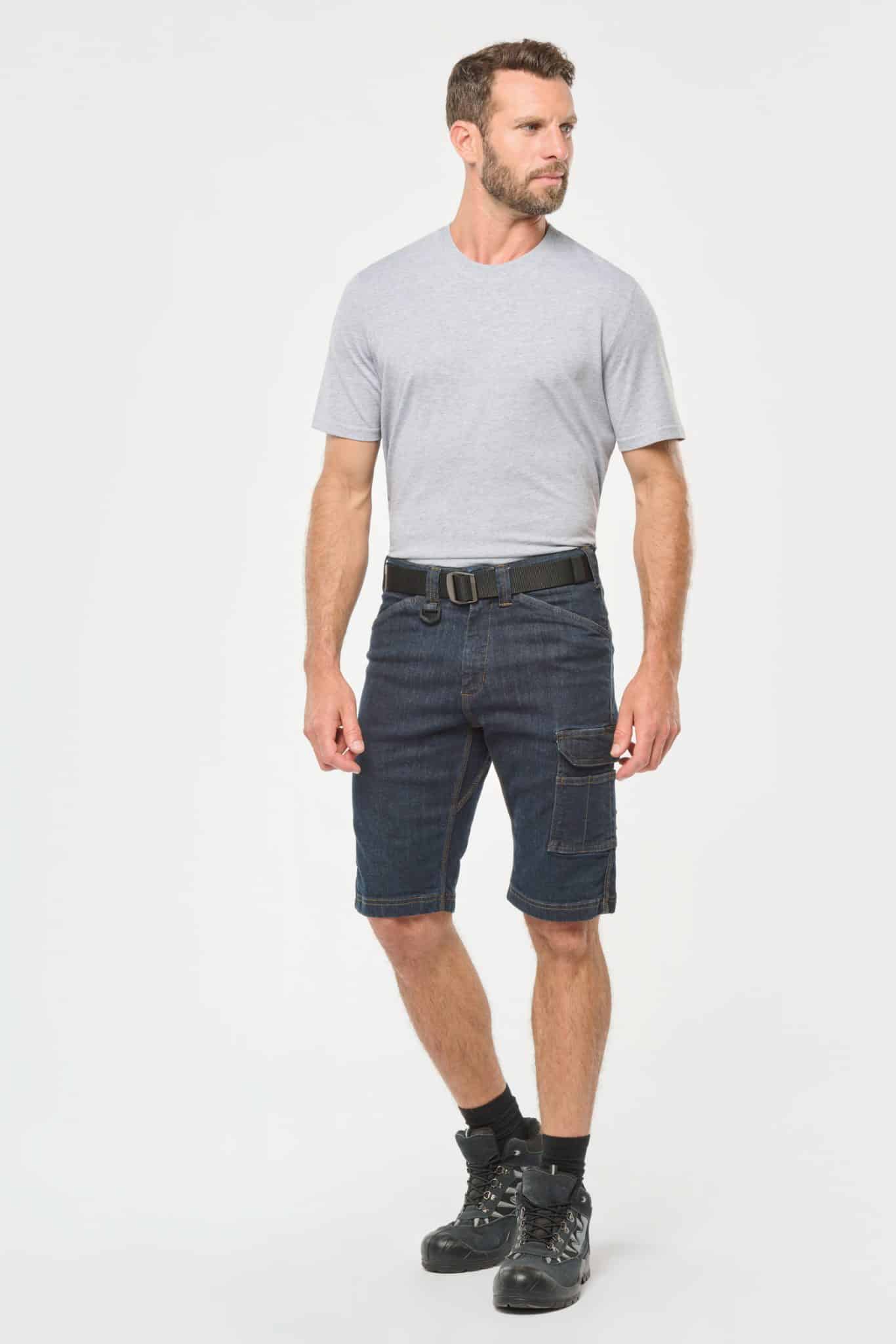 Miniature 3 pour Bermuda denim multipoches homme