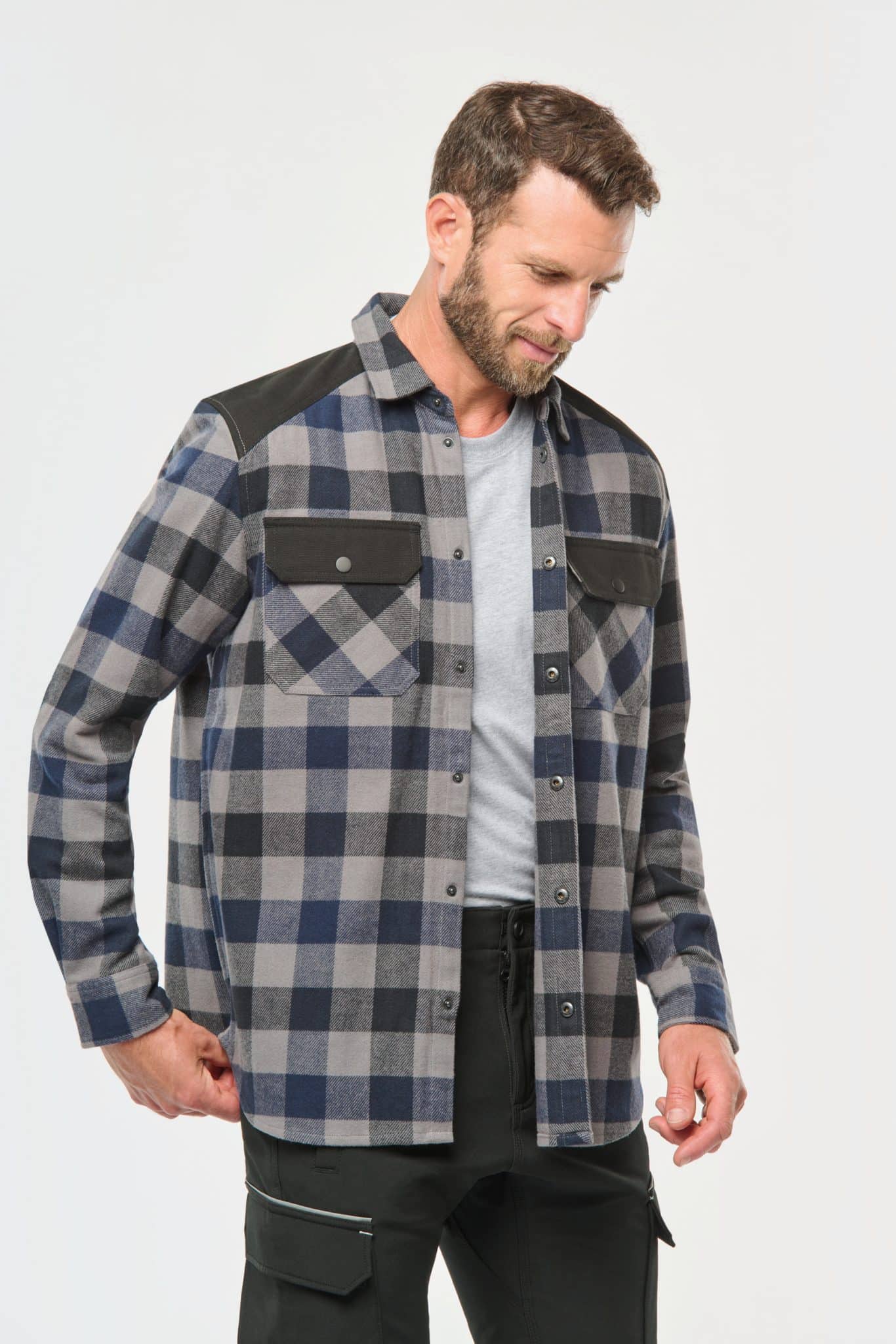 Miniature 3 pour Chemise à carreaux avec poches homme