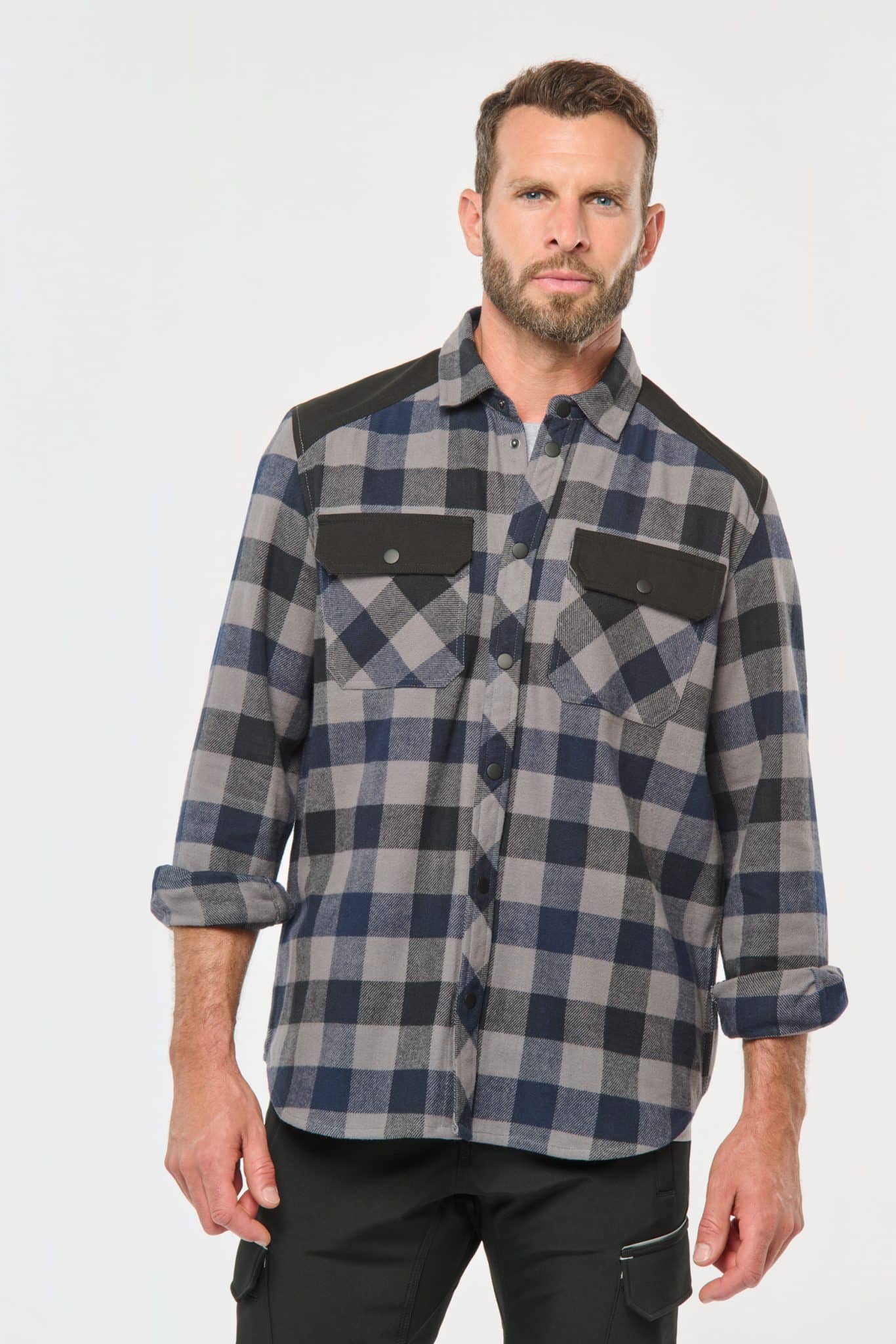 Miniature 4 pour Chemise à carreaux avec poches homme
