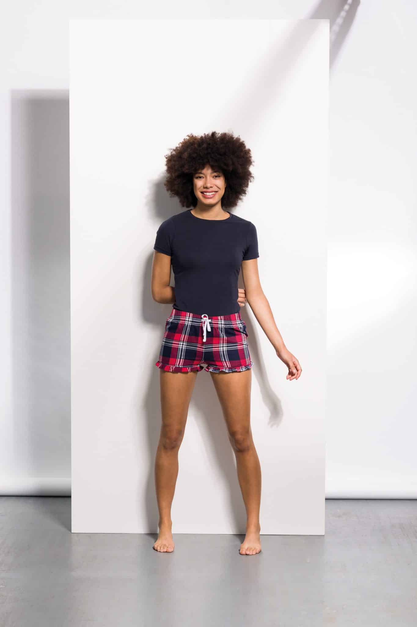 Miniature 2 pour Short femme à motif tartan