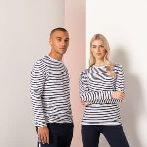 Visuel T-shirt rayé manches longues