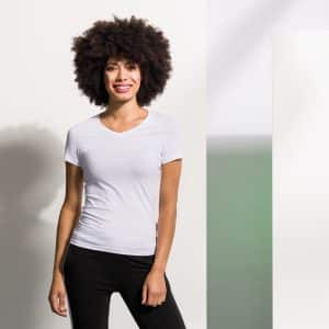 Visuel T-shirt femme col v Feel Good