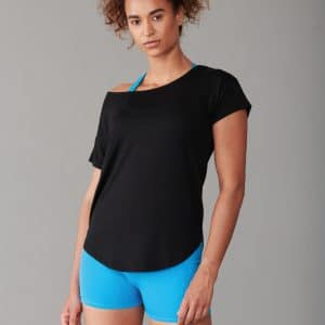 Visuel T-shirt scoop neck femme
