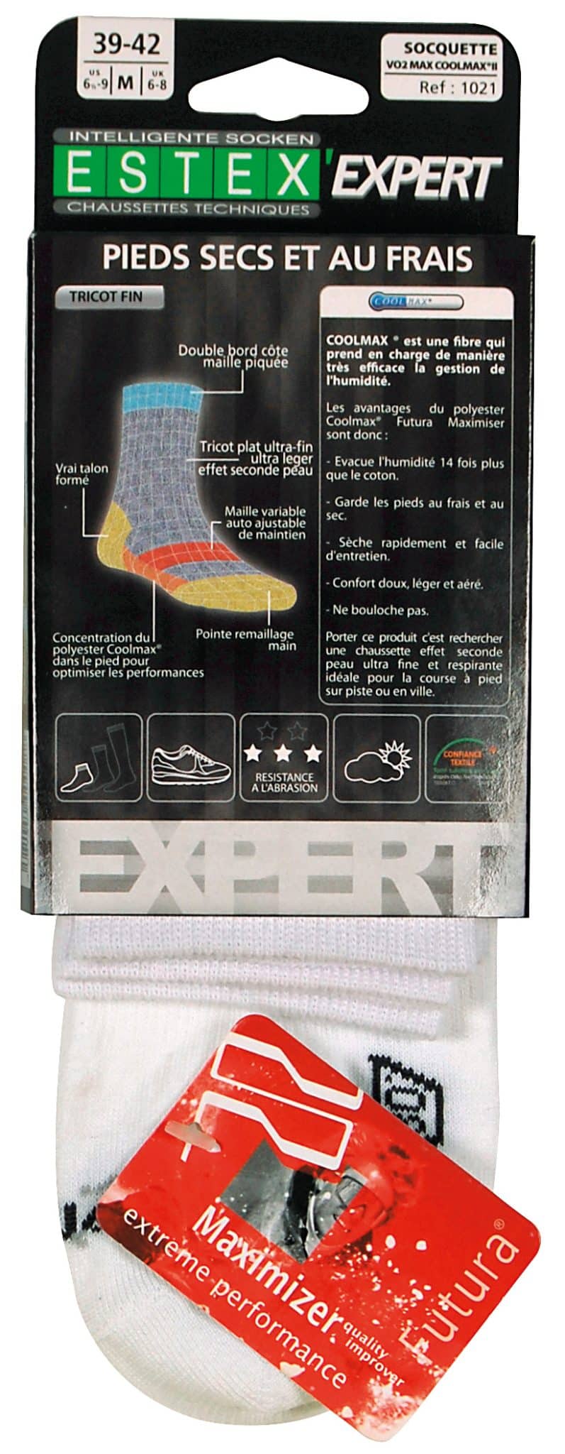 Miniature 1 pour Lot de 2 paires de socquettes VO2 Coolmax