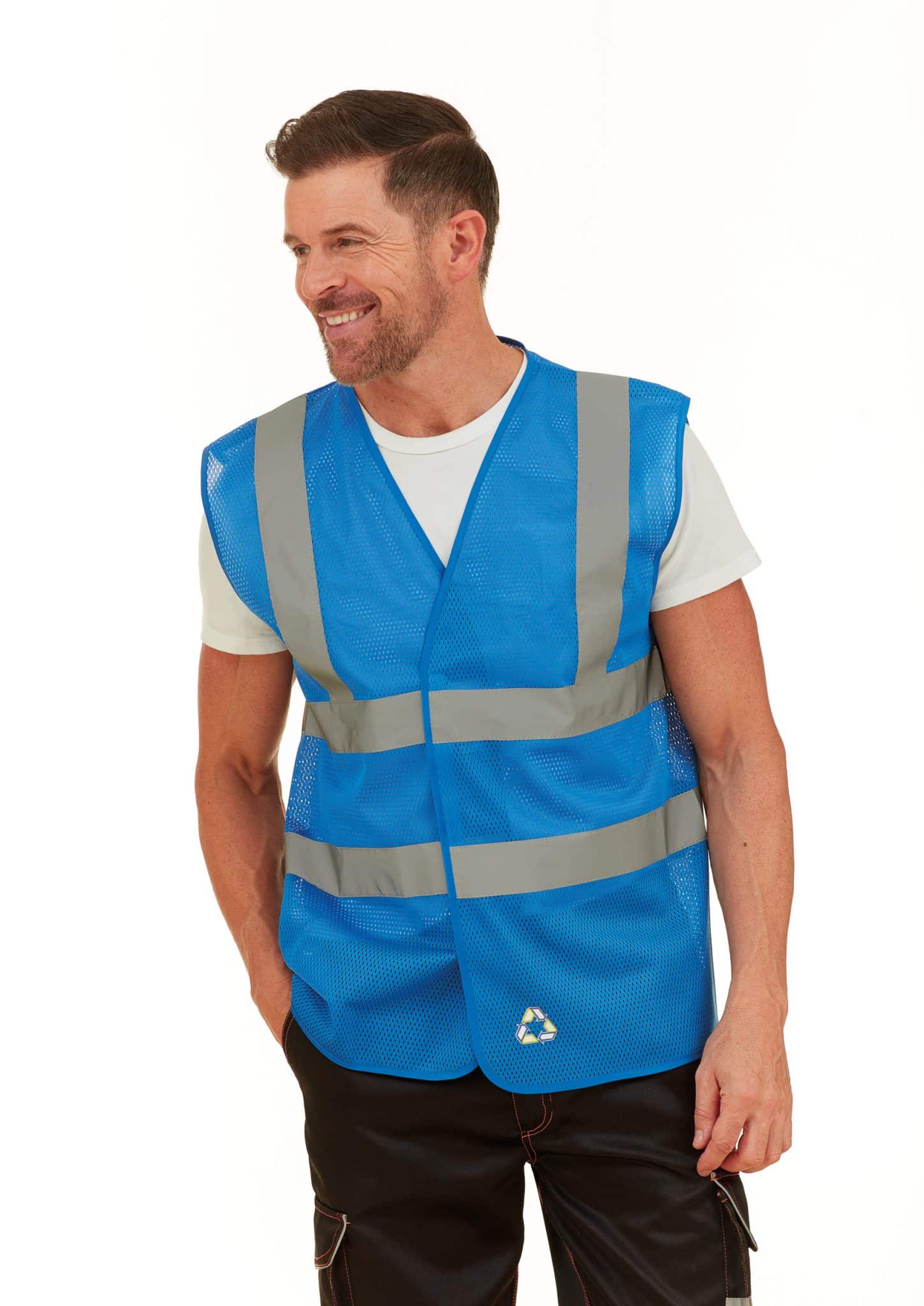 Miniature 4 pour Gilet haute visibilité à maille ajourée recyclée