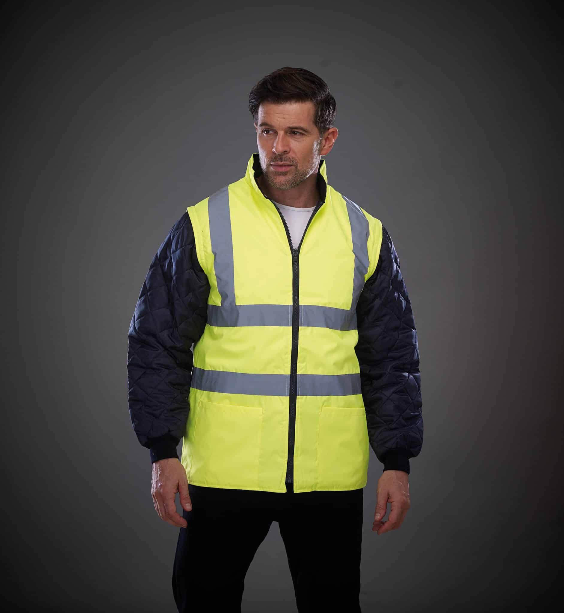 Miniature 2 pour Veste matelassée haute visibilité avec manches détachables