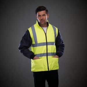 Visuel Veste matelassée haute visibilité avec manches détachables