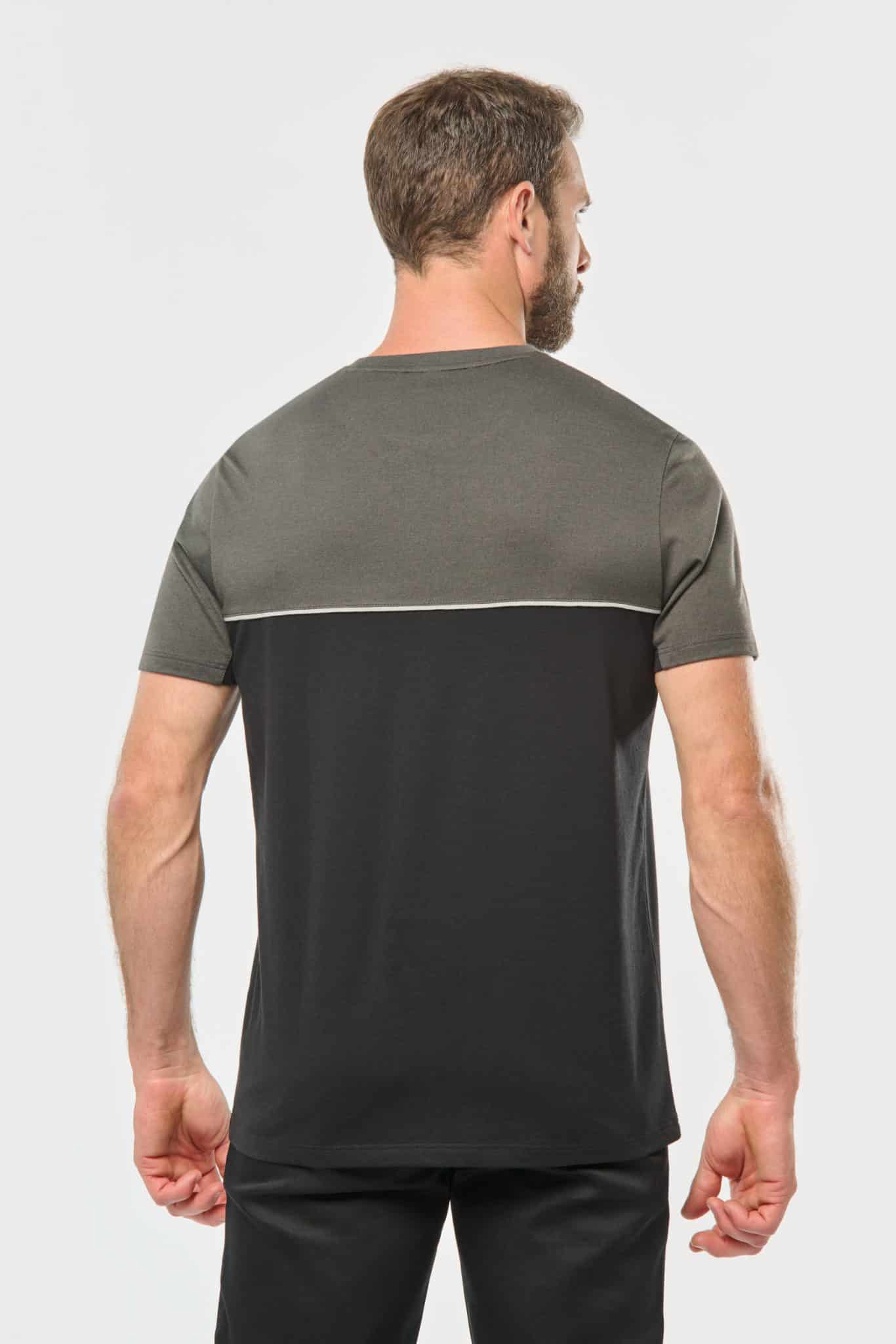 Miniature 3 pour T-shirt bicolore écoresponsable manches courtes unisexe