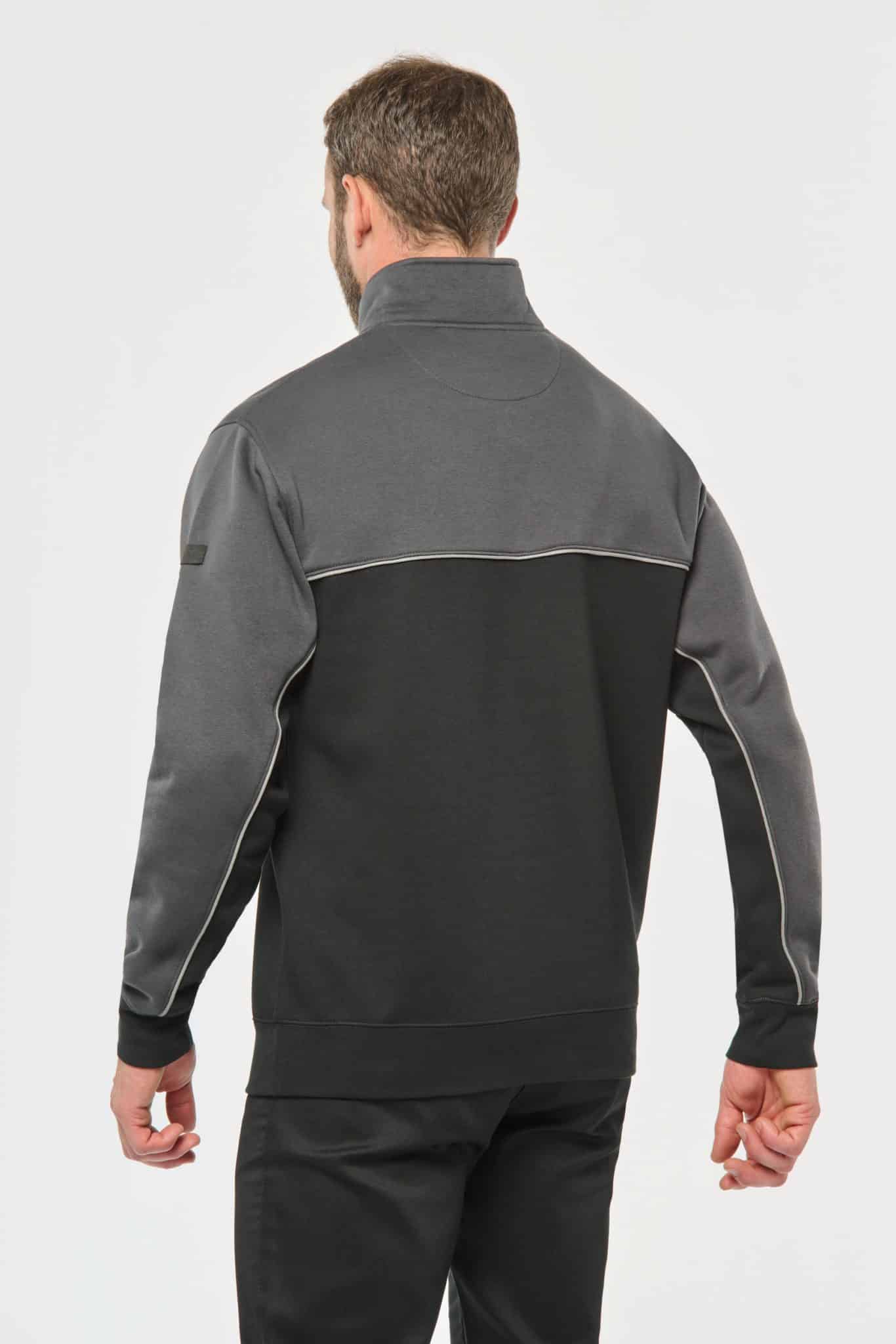 Miniature 3 pour Sweat-shirt écoresponsable col zippé unisexe