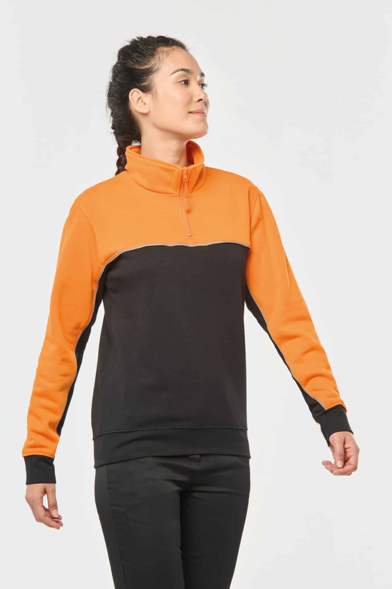 Miniature 5 pour Sweat-shirt écoresponsable col zippé unisexe