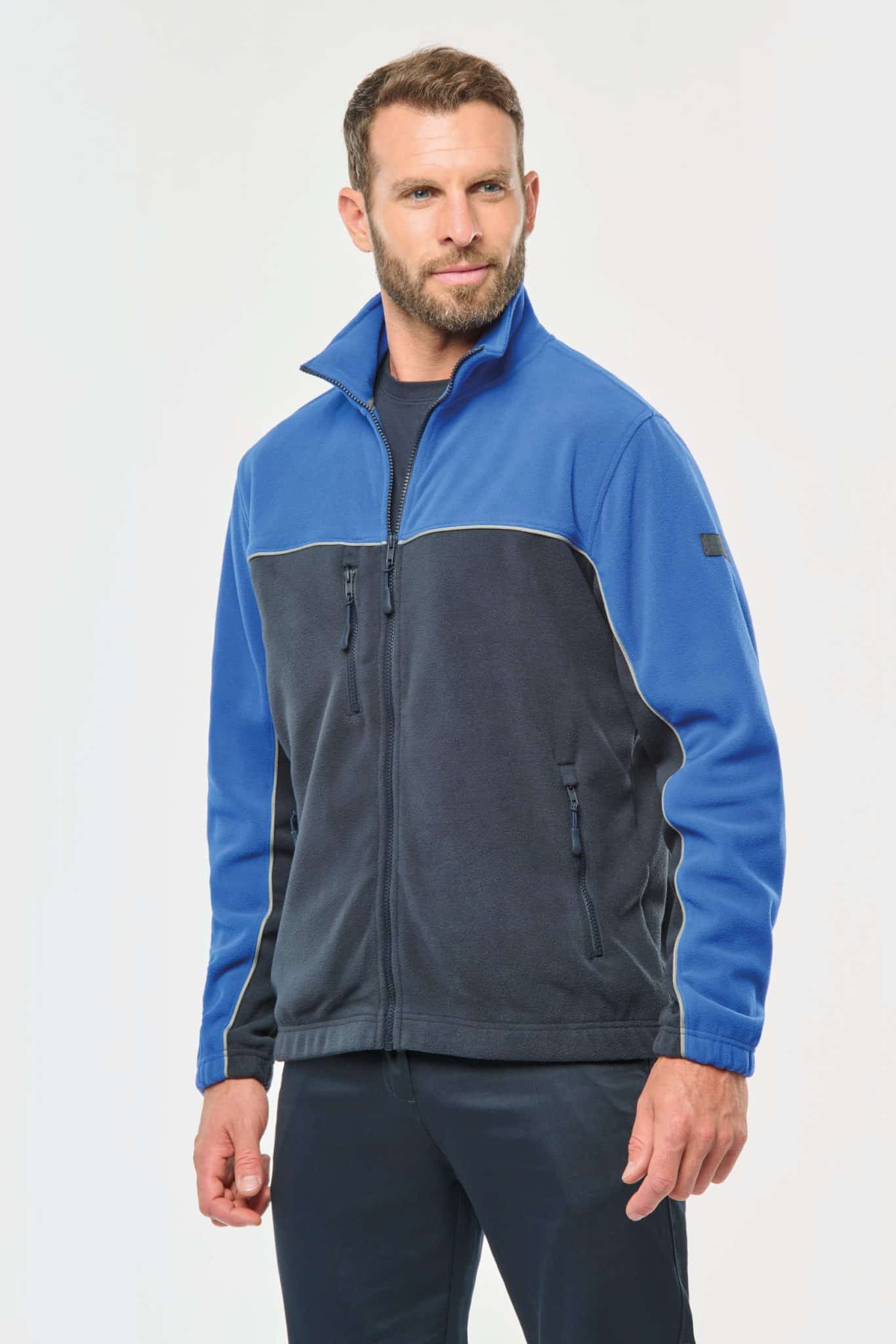 Miniature 2 pour Veste micropolaire bicolore écoresponsable unisexe