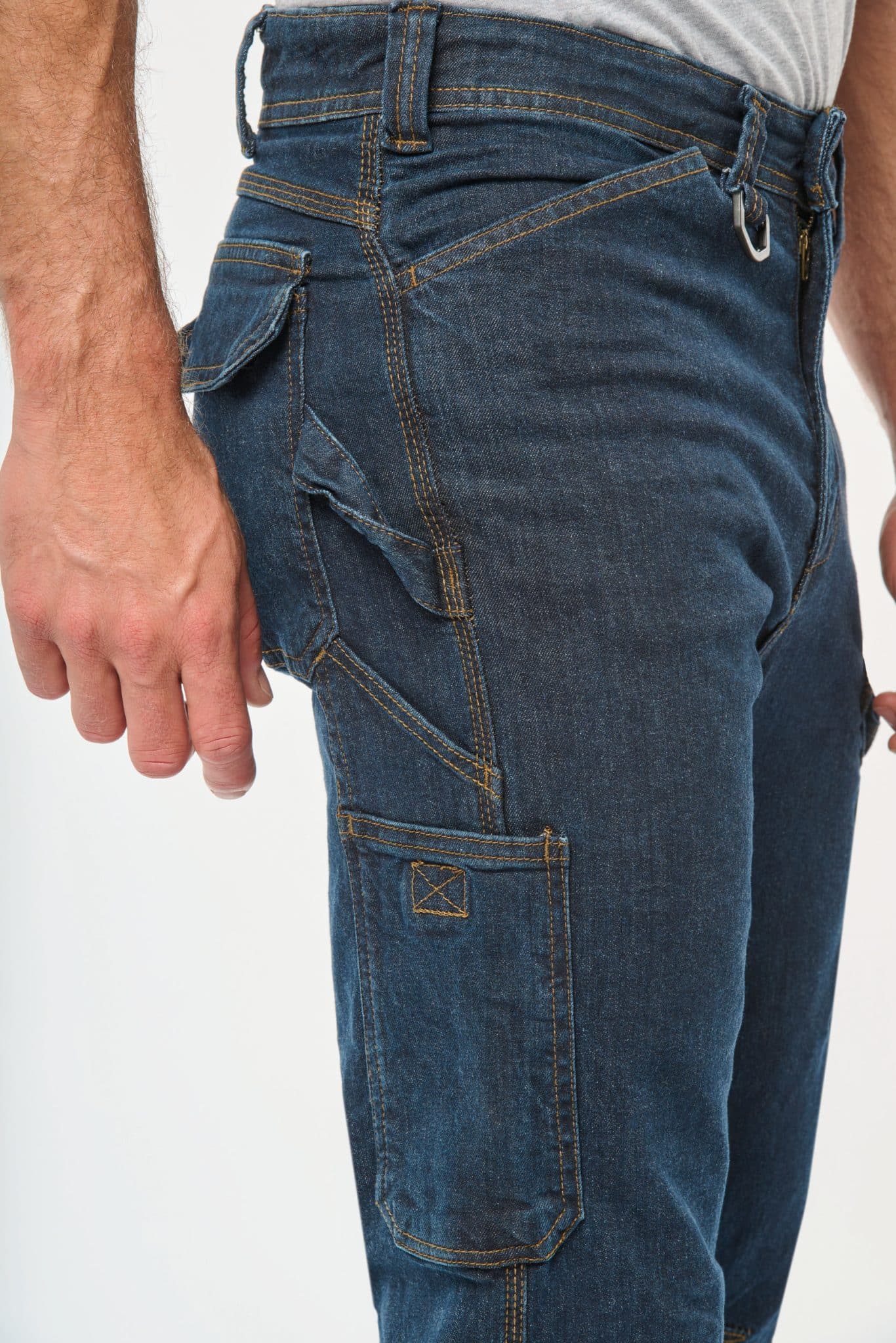 Miniature 7 pour Pantalon Denim multipoches homme