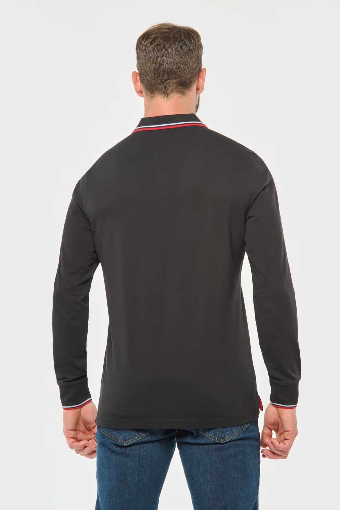 Miniature 2 pour Polo maille piquée manches longues homme