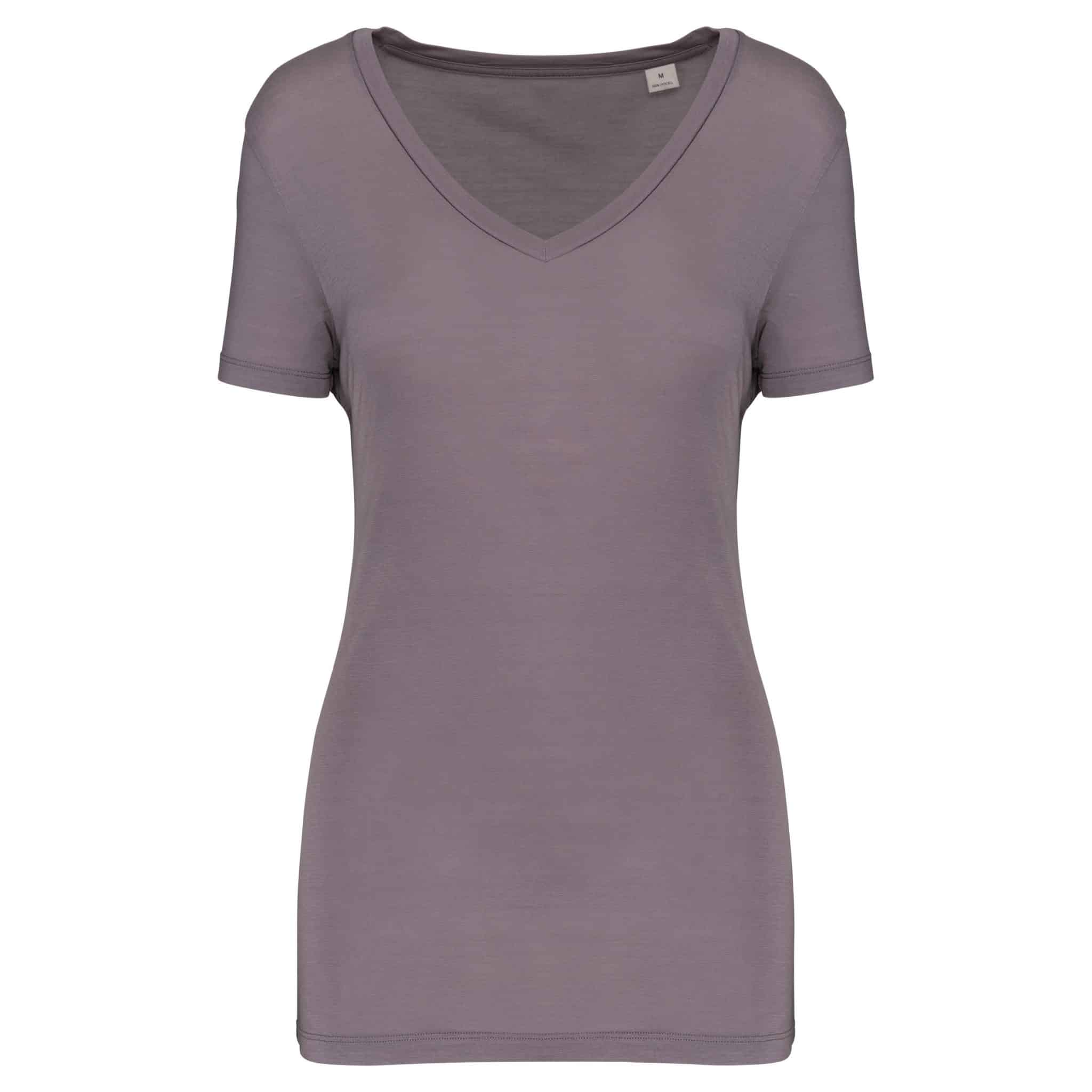 Miniature 9 pour T-shirt Lyocell TENCEL™ col V manches courtes femme