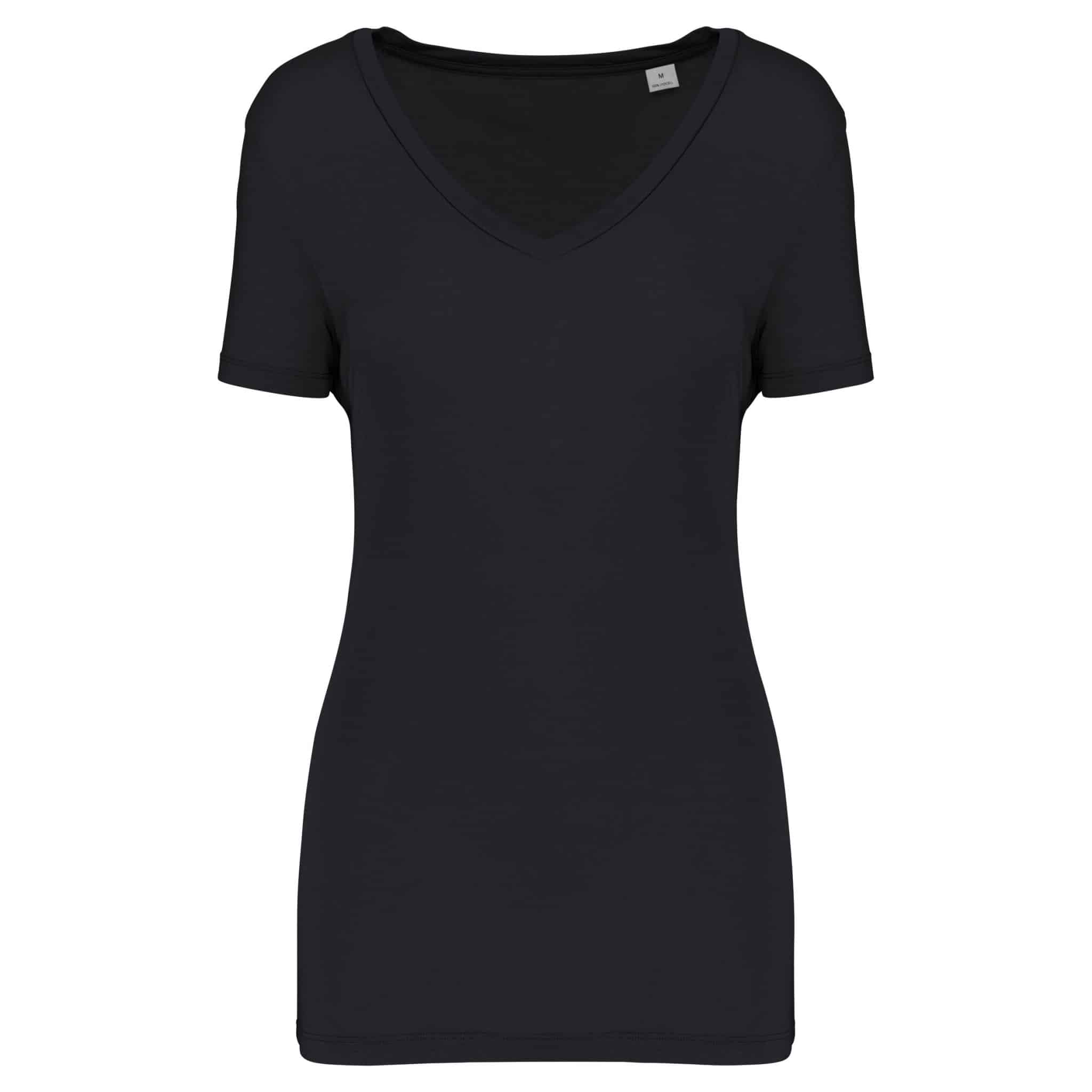 Miniature 8 pour T-shirt Lyocell TENCEL™ col V manches courtes femme