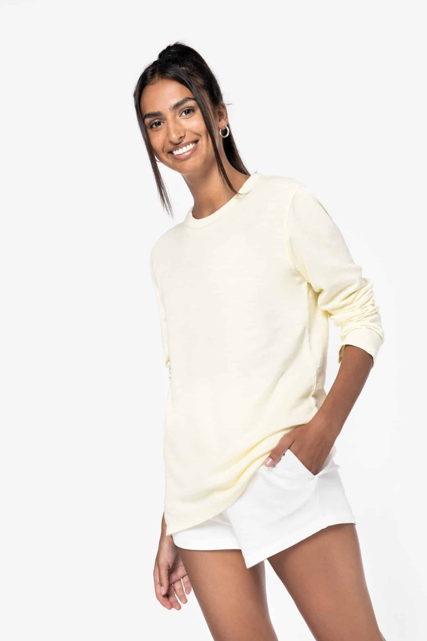 Miniature 3 pour Sweat-shirt écoresponsable à col rond délavé French Terry unisexe