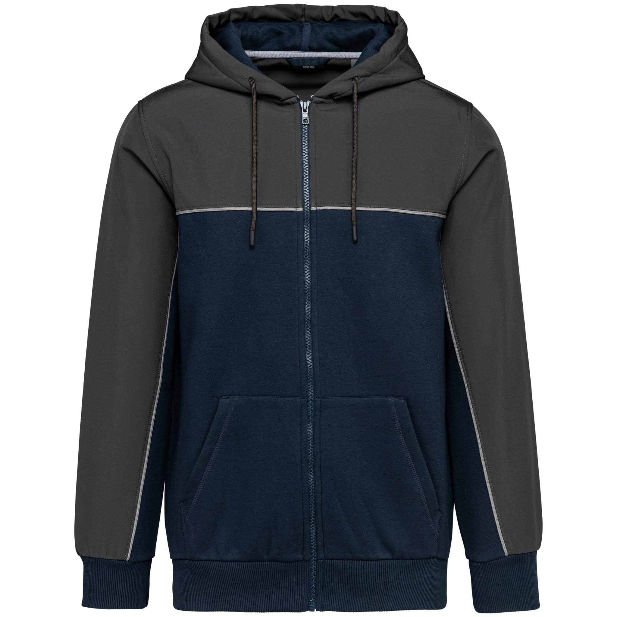 Miniature 10 pour Veste molleton bicolore zippée à capuche écoresponsable unisexe