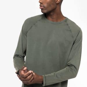 Visuel T-shirt écoresponsable raglan manches longues homme