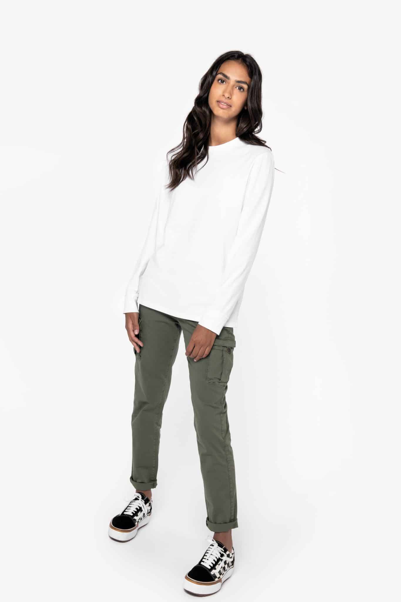 Miniature 2 pour Pantalon cargo écoresponsable délavé femme