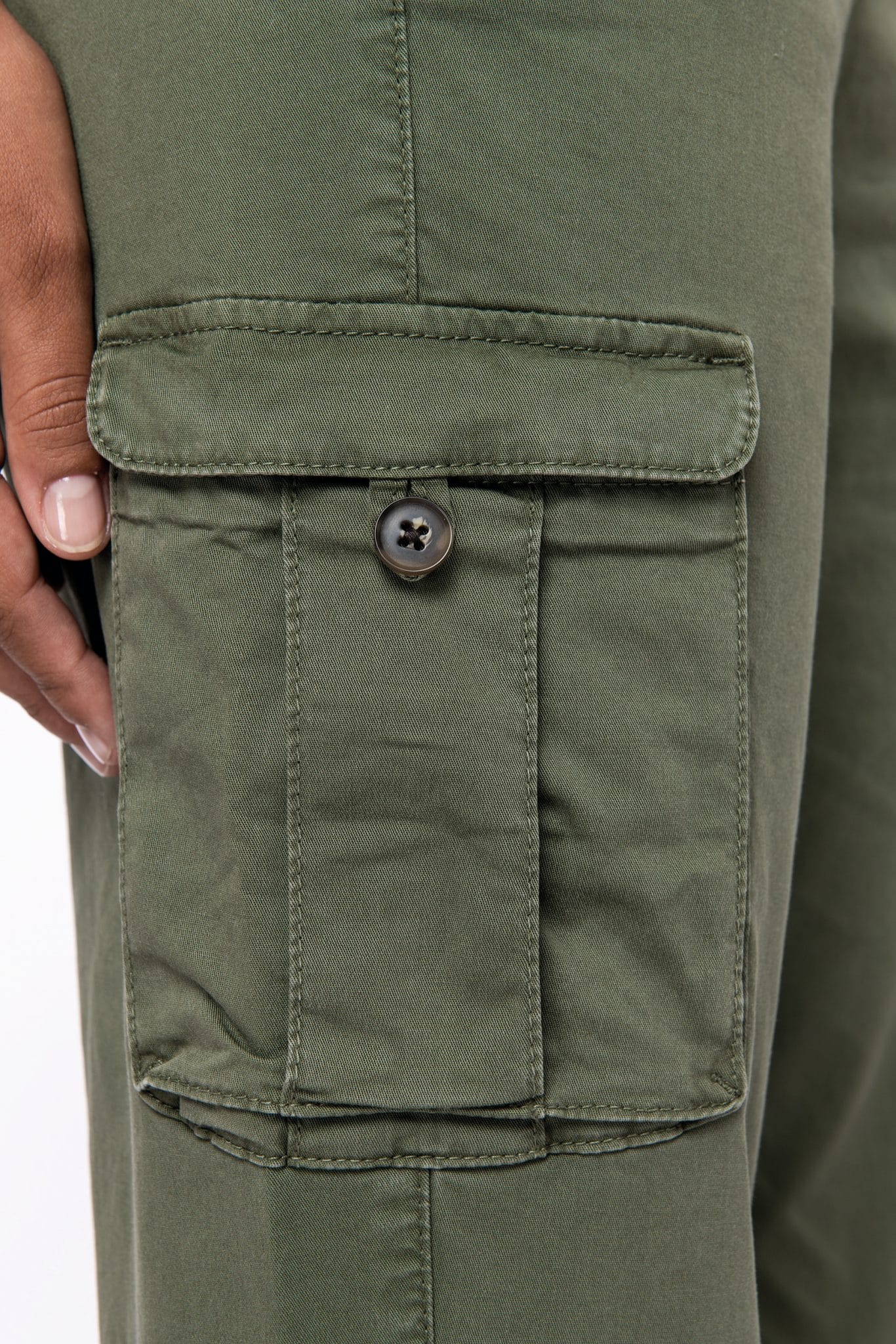 Miniature 8 pour Pantalon cargo écoresponsable délavé femme