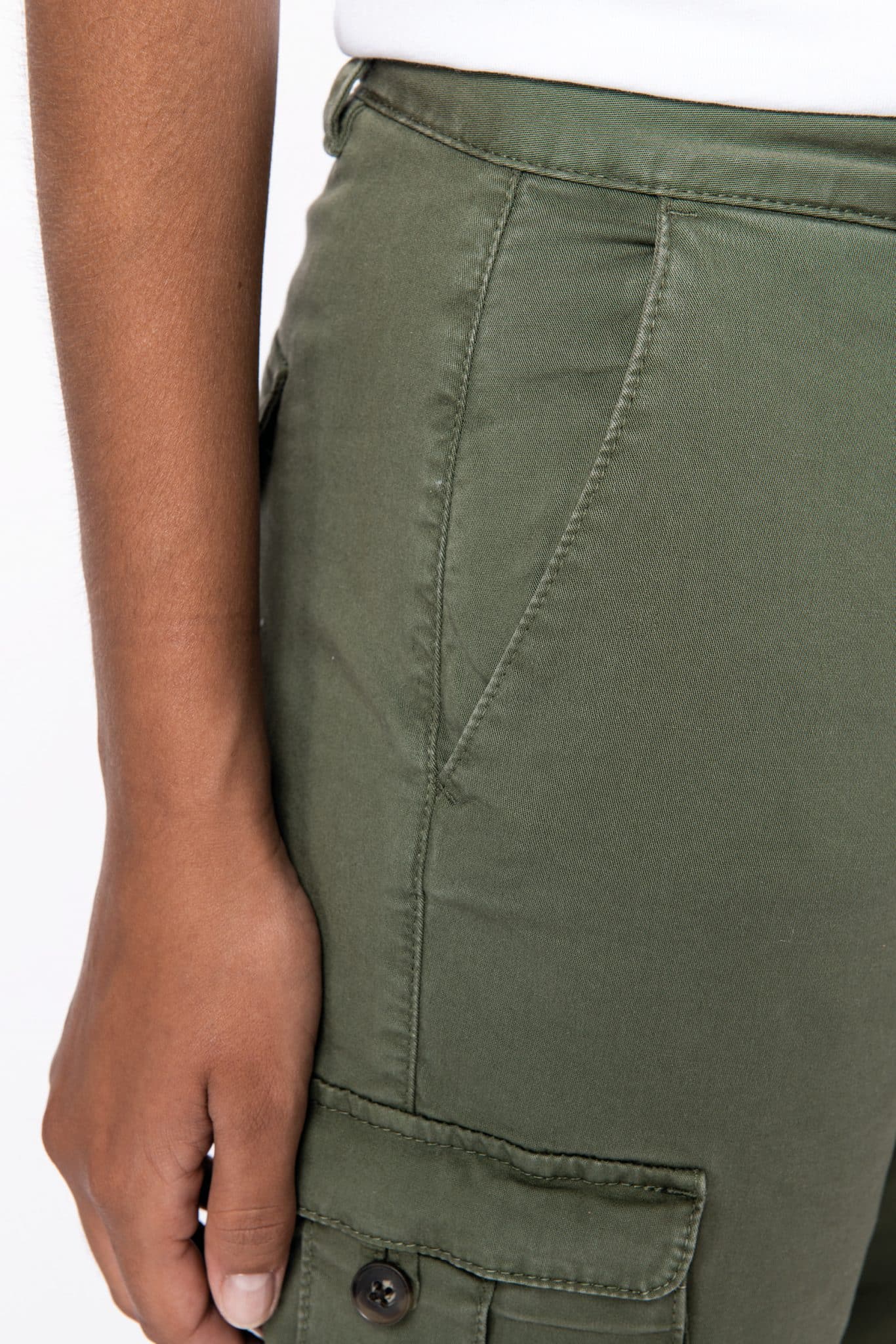 Miniature 9 pour Pantalon cargo écoresponsable délavé femme