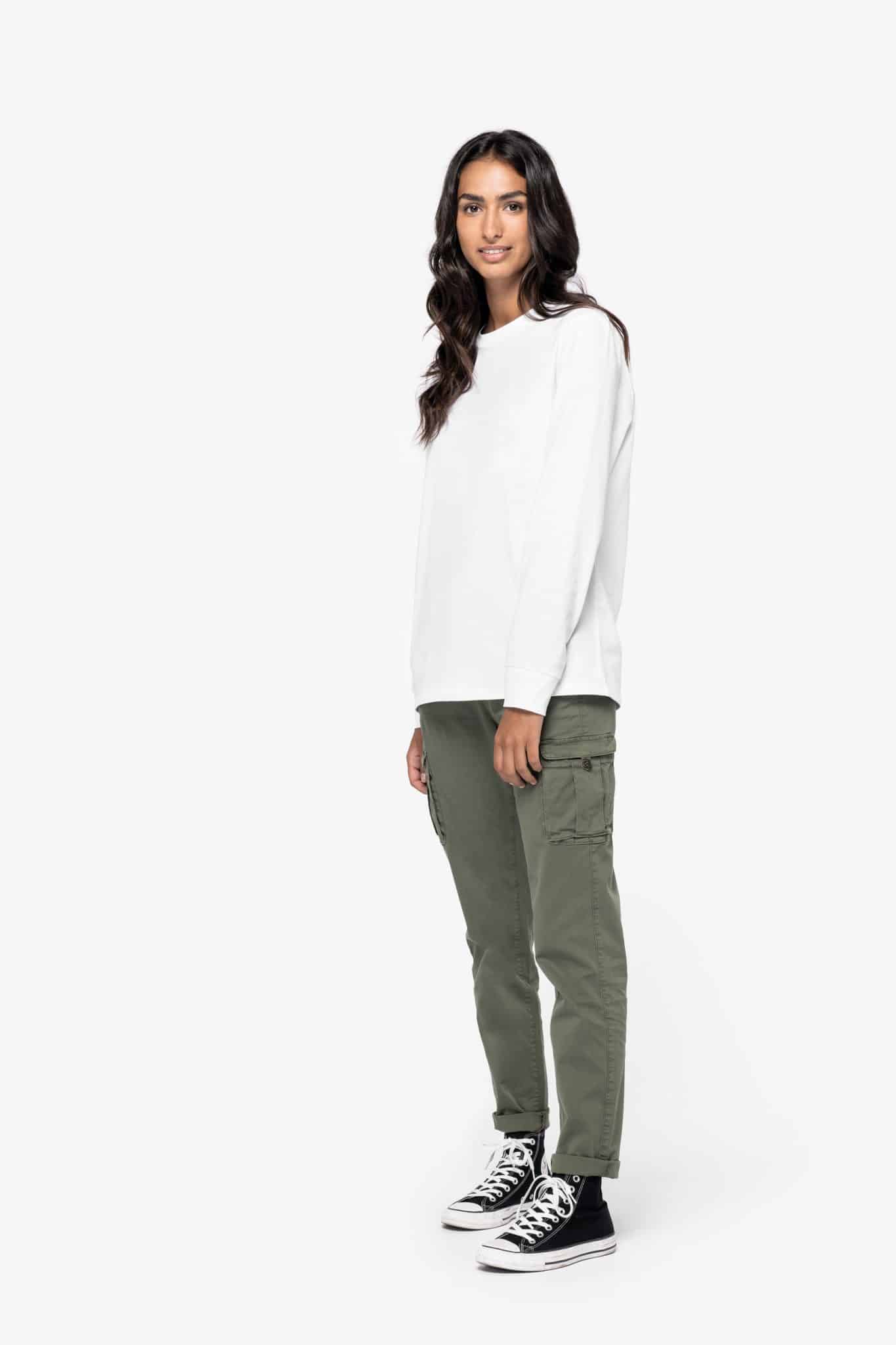 Miniature 3 pour Pantalon cargo écoresponsable délavé femme