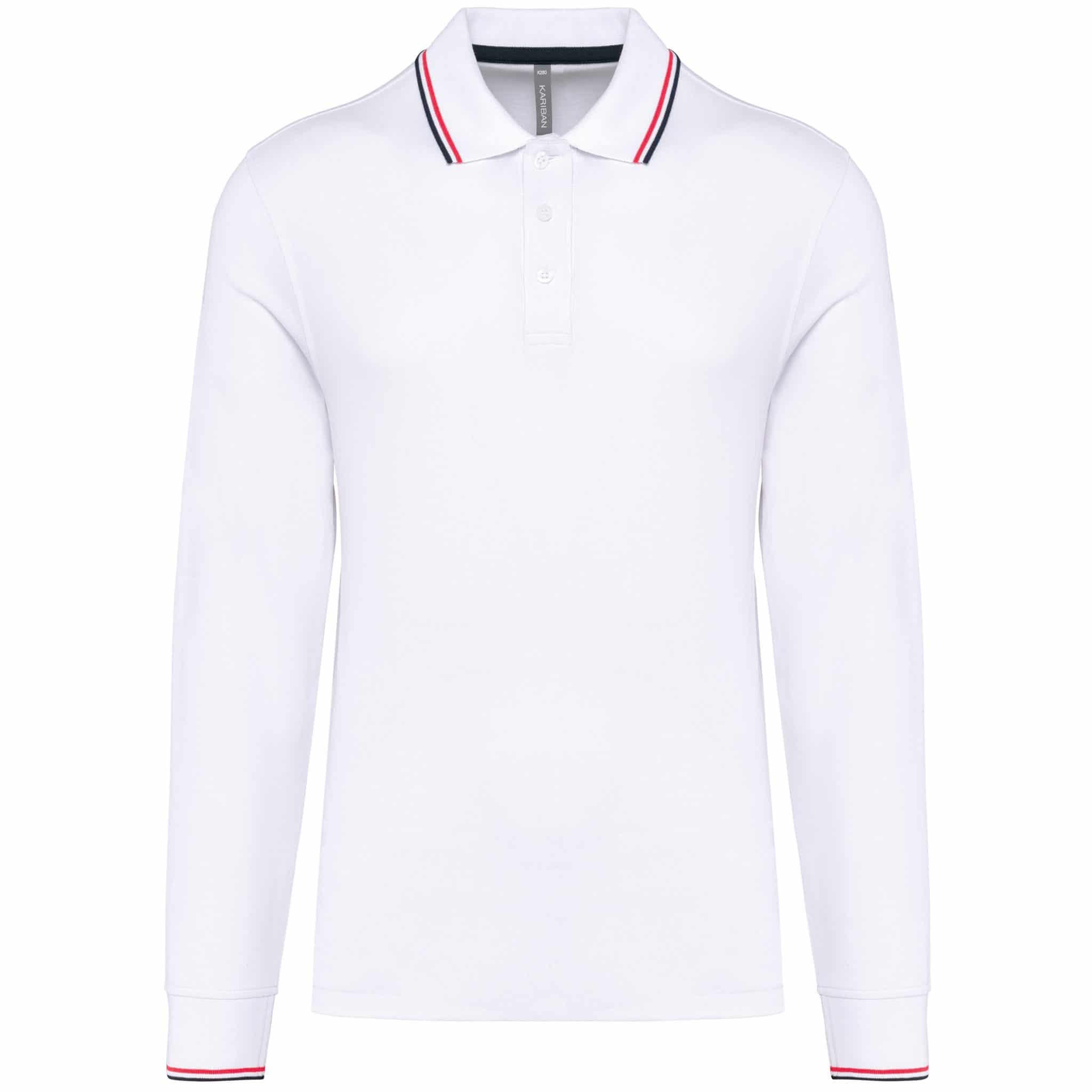 Miniature 12 pour Polo maille piquée manches longues homme