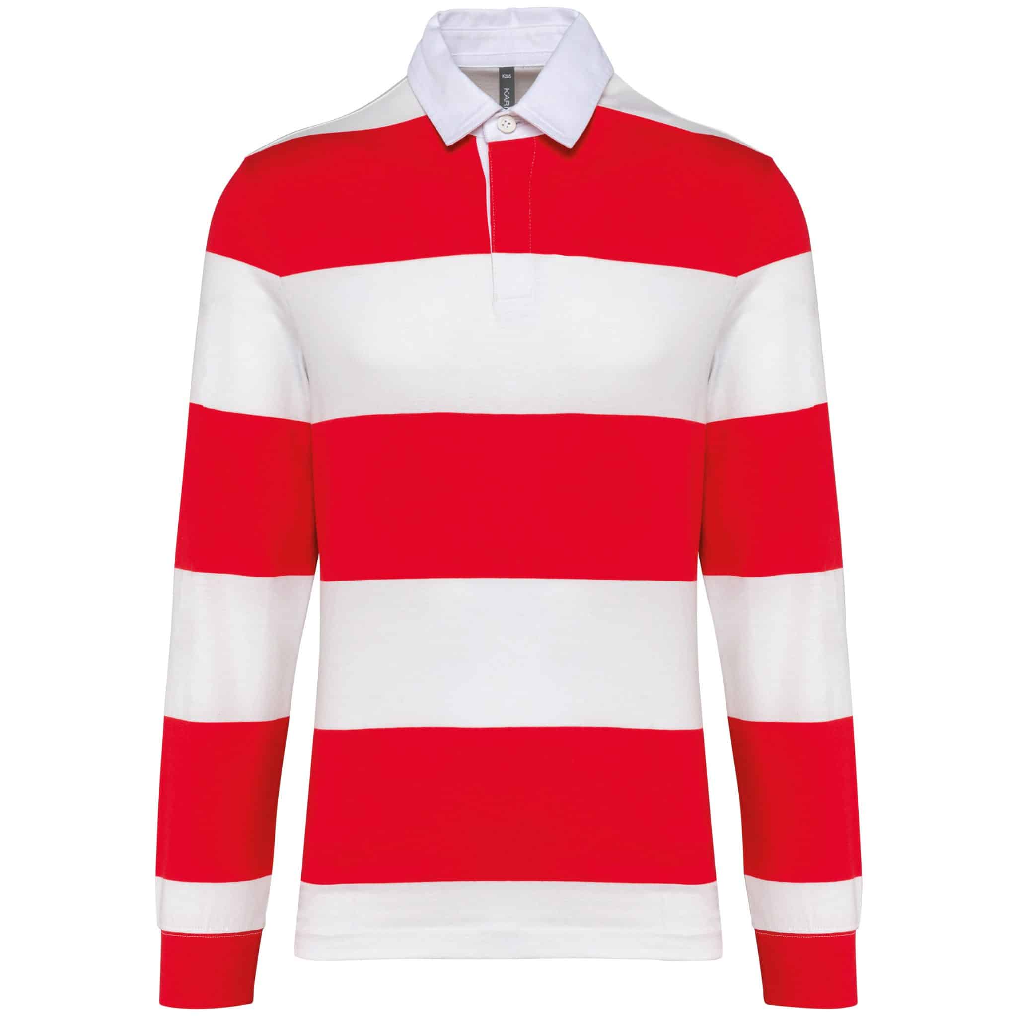 Miniature 7 pour Polo rugby rayé manches longues unisexe